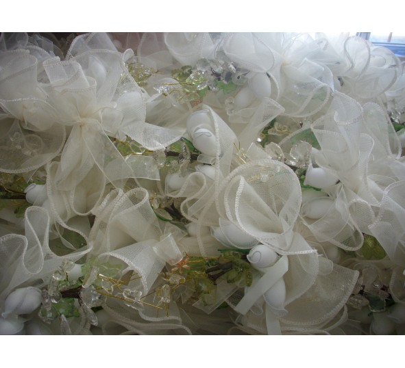 Μπομπονιέρα στεφανάκι με κρυσταλλάκι λουλούδι Μπομπονιέρες Γάμου -  Βάπτισης  Ειδη Συσκευασιας - apackshop.gr